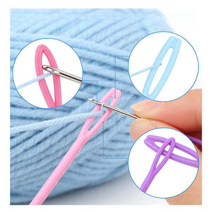 Kit de démarrage pour le crochet et le tricot, fil carré, outils, accessoires, bricolage, ensemble de pratique pour débutants, écologique, crochets ergonomiques de 20 cm - Product Image 3