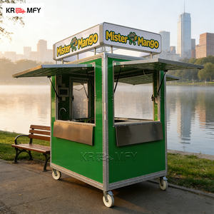 Chariot de vente ambulante le plus populaire pour la vente de glaces thaïlandaises, de hot-dogs et de fast-food, en fibre de verre et aluminium, remorquable - Product Image 6