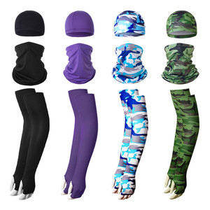 Cycling Cap Neck Warmer Sun Protection Sleeves Three Piece Set Upf 50 Anti Uv Unisex Outdoor Sports Gear - Product Image 4