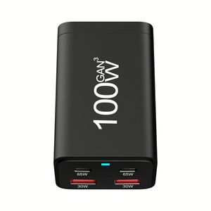 Chargeur de bureau USB C PD 100W 2C2A 4 ports, adaptateur de chargeur GaN, chargeur USB Type C portable, charge rapide, alimentation murale - Product Image 3