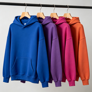 Personalized <b>Men</b> Hoodie 100% Cotton <b>Sweatshirts</b> 350GSM Heavyweight Baggy Pullover Custom Print Raw Edges Luxury - Product Image 1