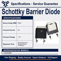 Diode à barrière Schottky SiC C3D02065E 650 V TO-252-2 à récupération zéro inverse DPAK, redresseur à montage en surface, conforme RoHS et sans halogène