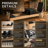 Meistverkauftes Hochwertiges Eichenholz Pilates Reformer Core Bett Pilates-Maschine Kommerzielles Holz-Pilates-Gerät