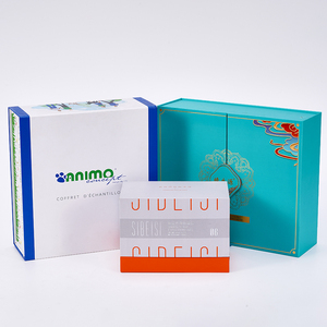Luxus benutzer definierte Design doppelt offen zweiteilige Seite doppelt offen Pappe kosmetische Flasche Verpackung Geschenk boxen - Product Image 3