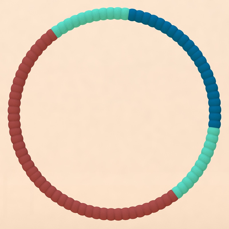 Kids and Adults Soft Sponge Thin Belly Fitness Hoop New Color Detachable Waist for Body Exercise in Kindergarten