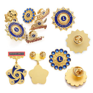 批发3D镀散装廉价金属软珐琅金牌翻领别针标志空心自定义类型别针徽章最好的纪念品选择 - Product Image 1