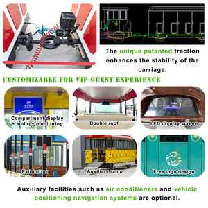 <span class=keywords><strong>Train</strong></span> électrique sans rails pour enfants, bus touristique pour parc d'attractions, capacité 42 personnes - Product Image 4