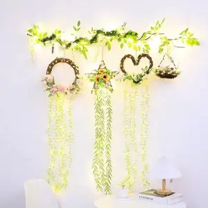 2024 Chinese The latest in Christmas Garland with Led Lights Battery-operated Artificial Flower Garlands String Led Light