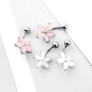 Zesen clásico Acero inoxidable ojo <span class=keywords><strong>de</strong></span> <span class=keywords><strong>gato</strong></span> flor <span class=keywords><strong>ombligo</strong></span> anillo estilo Simple joyería del cuerpo <span class=keywords><strong>de</strong></span> los niños para bodas - Product Image 4