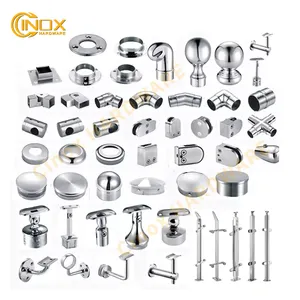 China Manufacturer Stainless Steel Fittings Parts Durable Cinox Hardware Handrail Glass Balcony Accessories Railing