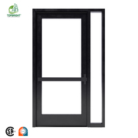 Porte coulissante en verre encadrée en acier inoxydable moderne Topbright avec antivol pour hôtel, bureau, magasin, usage extérieur