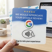 Étiquette NFC 13,56 MHz pour Booster les Avis Google (5 étoiles) - Matériaux Plexiglas/Acrylique Acceptés