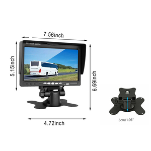 Xe 7 inch Màn hình hiển thị 12V-24V 7 inch TFT LCD màu HD màn hình cho Auto CCTV đảo ngược Xem phía sau sao lưu máy ảnh đứng hoặc vỏ - Product Image 6