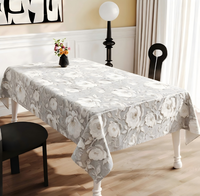 Nappe Florale Minimaliste de Luxe en PU, Taille et Couleur Personnalisables, Imperméable, Anti-taches d'huile, Résistante à la Chaleur, Serviette de Table Multi-usages pour un Style Moderne
