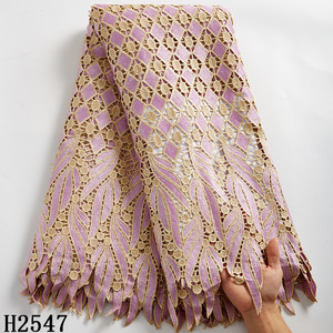 Tela de encaje de <span class=keywords><strong>guipur</strong></span> <span class=keywords><strong>con</strong></span> <span class=keywords><strong>piedras</strong></span> Multicolor, tela de encaje <span class=keywords><strong>bordado</strong></span> nigeriano, venta al por mayor, 2547 - Product Image 3