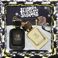 Flacons de parfum en verre carré noir ambre rose de luxe 50 ml