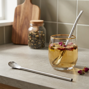 Stainless Steel Tea Spoon With Perforated Bowl Reusable <b>Bar</b> <b>Tool</b> Minimalist Design For Herbal Infusions - Product Image 6