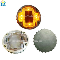 Borne de signalisation routière solaire LED de qualité ingénierie pour charges lourdes, super résistante à la pression, clignotante jaune, marqueur de voie IP65 en aluminium moulé sous pression