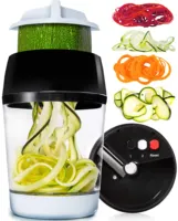 1pc, Vegetable Spiralizer, Manual Zucchini Noodle Maker, Zoodles Spiralizer  For Potato, Multifunctional Vegetable Slicer, Rotary Fruit Grater, Kitchen  Stuff, Kitchen Gadgets