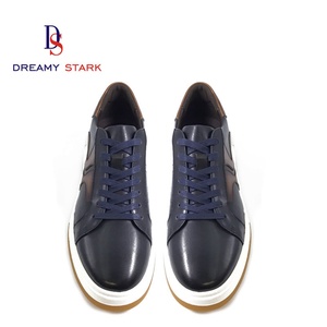 Cow Genuine <b>Leather</b> Two Tone Color Sport Shoes for Men Custom logo Handmade <b>Sneaker</b> Breathable Walking Style Shoes Luxury - Product Image 3