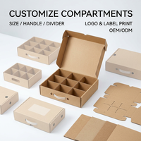 Boîte à sushi et biscuits en carton ondulé rigide personnalisable avec logo, revêtement UV recyclé, lamination mate, technologie d'embossage, pour aliments
