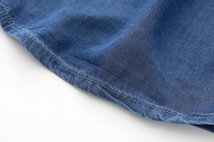 도매 2022 봄 새로운 어린이 셔츠 씻어 실크 자켓 얇은 코트 아기 데님 셔츠 소년 청바지 코트 - Product Image 6