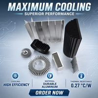 Dissipateur thermique en aluminium à ailettes rainurées haute performance pour le refroidissement et les unités d'alimentation