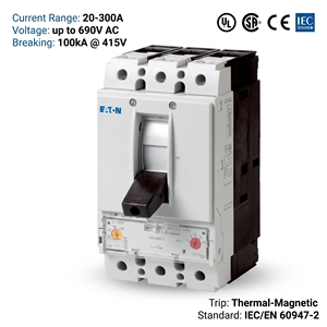 Interruptor Automático de Caja Moldeada (MCCB) Serie NZM NZMH2-A20-AS 20A 3P 400V CE CCC ISO para Distribución de Energía Industrial - Product Image 6