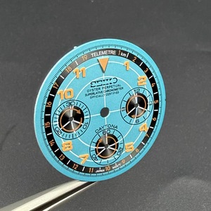Nuevo Reloj de Estilo Moderno, Cronógrafo de 3 Esferas, Esfera Azul Cielo de 29,5 mm, Compatible con el Movimiento VK63 - Product Image 1