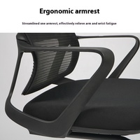 Chaise de bureau moderne en maille avec accoudoirs fixes et structure métallique - Prix bas
