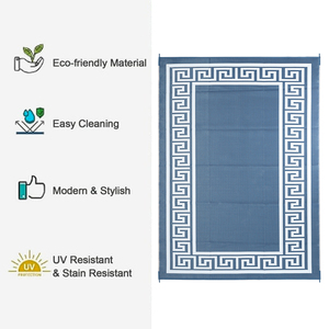 Tapis d'extérieur en polypropylène tissé, grand format, imperméable et réversible, pour patio, jardin, <span class=keywords><strong>camping</strong></span>-<span class=keywords><strong>car</strong></span> et accessoires de <span class=keywords><strong>camping</strong></span> - Product Image 5
