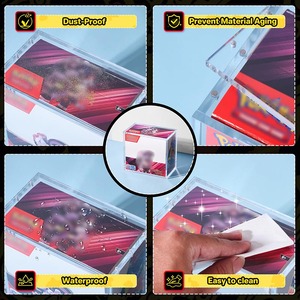 कारखाने कस्टम डस्टप्रूफ वाटरप्रूफ बचाने अंतरिक्ष पतला चुंबकीय बूस्टर ऐक्रेलिक कार्ड संगठित डिस्प्ले संग्रह केस बॉक्स - Product Image 2