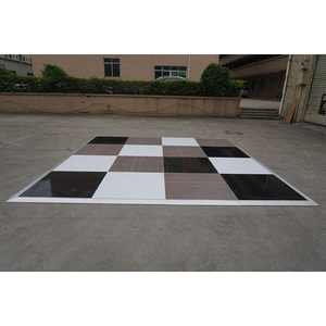 Piso de madera portátil de fácil instalación, piso de baile de contrachapado para fiestas de boda - Product Image 4