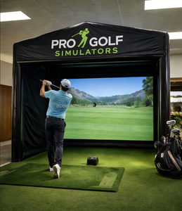 Moniteur de lancement de simulateur de golf extérieur intérieur Portable frapper la baie simulateur de golf écran d'impact tente de boîtier de golf gonflable - Product Image 5