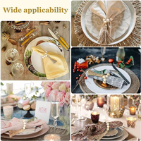 12-teiliges Set Natürliche Holzperlen-Serviettenringe Weihnachten Elastische Boho-Serviettenringe Landhaus-Serviettenringe mit Quaste für Tischdekoration
