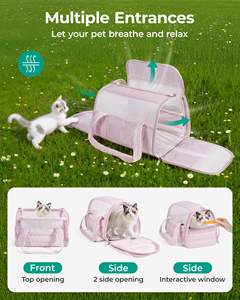 Kedi taşıyıcı: yumuşak-evcil hayvan taşıma çantası küçük orta kediler köpekler için köpek kapitone katlanabilir kabarık seyahat çantası <span class=keywords><strong>20</strong></span> <span class=keywords><strong>Lbs</strong></span> kadar - Product Image 4
