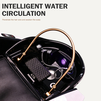 Station de lavage capillaire et de massage corporel complet avec bac en acrylique et lit de spa électrique pour salon de beauté