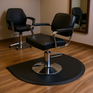 Tapis de sol semi-circulaire pour salon de coiffure, 3 x 4 pieds, 1/2 pouce d'épaisseur, en plastique, mobilier commercial pour styliste et salon de coiffure - Product Image 2