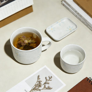 Taza <span class=keywords><strong>de</strong></span> Cerámica Blanca Mate Hecha a Mano para Uso Diario, con Estampado Personalizado <span class=keywords><strong>de</strong></span> Flores Azules, para Latte, Cappuccino y Té - Product Image 3