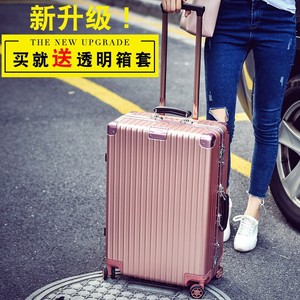 กระเป๋าเดินทางแบบแข็งขนาด 24 นิ้วสำหรับผู้หญิง พร้อมล้อลากอเนกประสงค์ โครงอะลูมิเนียม สีพื้น กระเป๋าเดินทางสำหรับธุรกิจและการเดินทาง - Product Image 4