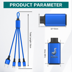 Câble USB multi-ports 8 broches micro USB type C câble porte-clés câble avec logo personnalisé pour la promotion vente en gros en usine - Product Image 6