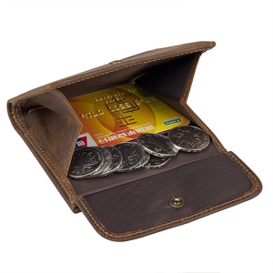 Boshiho Crazy Horse Leather Men's Wallet Envelope Wallet System Bovis Wallet with Coin Pocket - Product Image 3