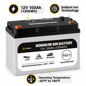 Paquete de Baterías de Iones de Sodio Wiren de 12V 24V para Almacenamiento de Energía OEM ODM - Product Image 2