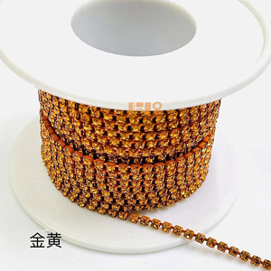 गर्म बिक्री 10 गज रंगीन गैंडा घने चेन ट्रिम SS6-SS12 जूते और बैग के लिए सीडब्ल्यू ग्लास क्रिस्टल कप बैंडिंग - Product Image 5