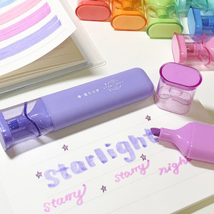 Stylo surligneur Starlight à paillettes, pointe inclinée, taille normale, pour journalisation - Product Image 2