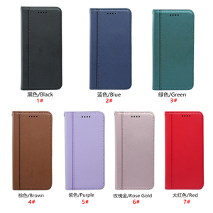 Funda de teléfono de cuero con tapa de lujo para <span class=keywords><strong>Samsung</strong></span> <span class=keywords><strong>Galaxy</strong></span> S25 Ultra S24 Plus A17 A06 ranuras para tarjetas magnéticas funda protectora para libro billetera - Product Image 2
