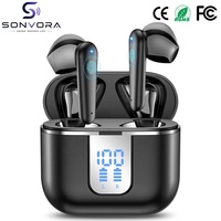 Earbuds Nirkabel YYK-750, Earphone Stereo HiFi dengan Driver 13mm, Kontrol Sentuh, Headphone In-Ear untuk Olahraga dan Perjalanan