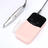 SG717 45000RPM Perceuse mobile sans fil rechargeable par USB, dégradé blanc-rose, perceuse à ongles portable sans fil