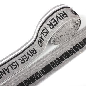 Custom <b>Elastic</b> Waistband Nylon Spandex Jacquard Eco-friendly Oeko-Tex Certified <b>Elastic</b> Band for Underwear Logo Printed Designer - Product Image 2