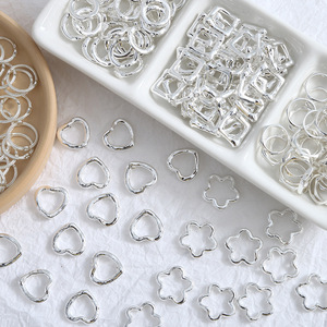 Loose <b>Beads</b> Wholesale Zinc Alloy Colorful Multi Shape Wrapping Ring DIY Handmade Jewelry Beading Accessories China - Product Image 1